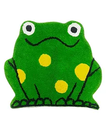Swhf Cotton Frog Shape Rug - Green