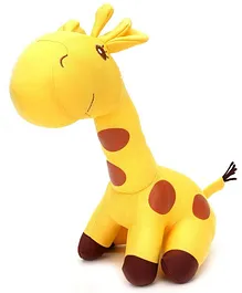 Dear Joy Giraffe shaped Soft Toy and Pillow Yellow - Height 30 cm