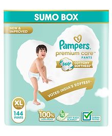 Pampers Premium Care Pants Baby Diapers Extra Large - 144 Pieces