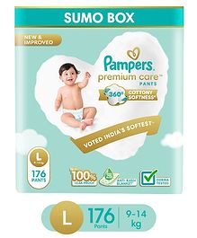 Pampers Premium Care Pants Baby Diapers Large Size - 176 Pieces