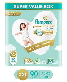 Pampers Premium Care Pants Baby Biapers Double Extra Large Size - 90 Pieces