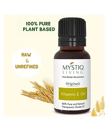 Mystiq Living Originals Plant Based Vitamin E Oil for Face, Body and Nails -15 ML