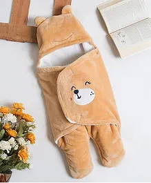 Brandonn Luxury Microfiber All Season Wearable Blanket - Beige