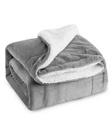 Brandonn Supersoft Double Layered Fluffy Flannel Baby Blanket - Grey