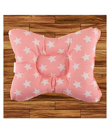 Mittenbooty Baby Pillow with soft cushioning in Bow Shape - Star Pink