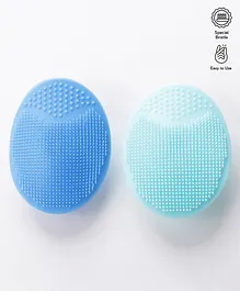 Face Cleansing Brush Pack of 2 - Blue and Green