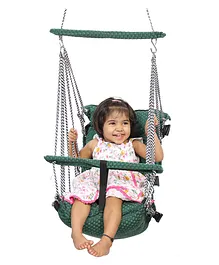 Wishing Clouds Baby Swing for Garden Piccolo cotton - Green