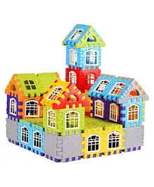 Vellique My Happy House Building Blocks Toys for Kids, Boys & Girls with Attractive Windows and Smooth Rounded Edges Multicolour  - 108 Pieces