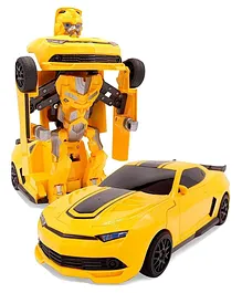 VelliqueBattery Operated Auto Convertible Robot Car Toy for Kids - Automatic Deformation Transform Sports Car
