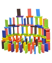 VELLIQUE Super Blocks 12 Colors Bulk Wooden Dominoes Multicolour - 120 Pieces