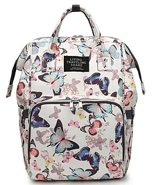 Little Hunk Baby Diaper Bag Maternity Backpack Butterfly Printed- Multicolour