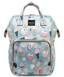 Little Hunk Baby Diaper Bag Maternity Backpack Icecream Printed - Blue