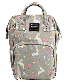 Little Hunk Baby Diaper Bag Maternity Backpack Unicorn -  Grey