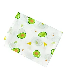 SYGA Baby Blanket Avocado Print - White Green