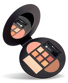 SUGAR Cosmetics Contour De Force Eyes And Face Palette  Pigmented- Long- lasting & Smudgeproof  Includes Blush- Bronzer- Highlighter and 6 Eyeshadow shades - 01 Warm Win  20.3 g