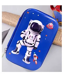 New Pinch Hard Canvas Zipper Astronaut Print Pencil Case Large ( Colour May Vary)