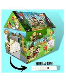 Planet of Toys Tent House With Free LED Light Inside Foldable Big Size For Girls Boys Kids Indoor Outdoor Safari Tent- Muticolor