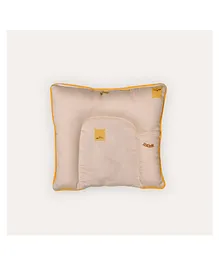 SleepyCat Baby Head Shaping Pillow Prevents Flat Head Syndrome 100% Cotton 300 TC Fabric & Microfiber Fill - Beige