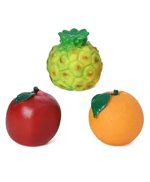 Speedage Squeezy Fruit Bath Toys Set Of 3 - Green Red Orange