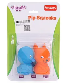 Giggles Pip Squeaks Bath Toys Pack of 2- Blue & Orange