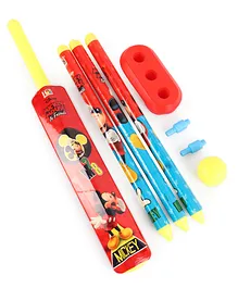 Disney Mickey Mouse Cricket Set With Bat Size 4 - Red And Yellow