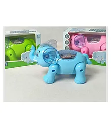 Negocio Elephant Light & Sound Animal Glowing Musical Toy Model For Kids- (Color May Vary)