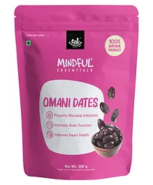 Eat Anytime Mindful International Omani Dates For Healthy Snacking Breakfast Instant Energy & Immunity Booster- 500 gm