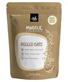 Eat Anytime Mindful Jumbo Rolled Oats Gluten Free For Weight Loss High Fiber Protein Rich Breakfast- 400 gm