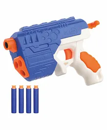 Wishkey Plastic Manual Soft Bullet Gun Toy With 10 Safe Soft Foam Suction Bullet Darts, Fun Target Shooting Battle Fight Game - Multicolour
