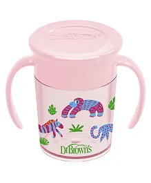Dr. Brown's Smooth Wall Cheers 360 Cup with Handles Pink - 200 ml