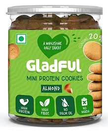 Gladful Almondy Protein Mini Cookies For Kids & Families- 150 gm