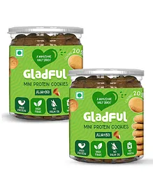 Gladful Almondy Protein Mini Cookies For Kids & Families Pack of 2- 150 gm Each