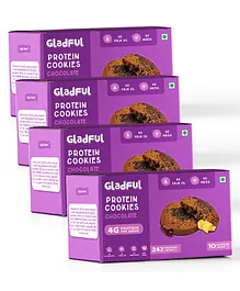 Gladful Choco-Chip Protein Cookies Pack of 4 - 40 Pieces
