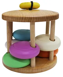 Matoyi Classic Wooden Bell Rattle - Multicolor