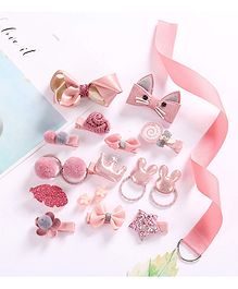 The Cutians Flower & Bow Applique Detail Baby Gift Set - Pink