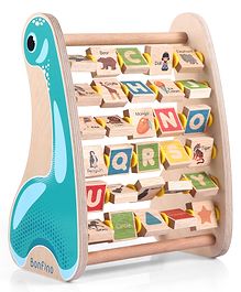 Bonfino Wooden Montessori  Educational Alphabet & Abacus Toy- Multicolour