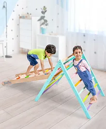 Bonfino 3 in 1 Wooden Pikler Triangle - Multicolour