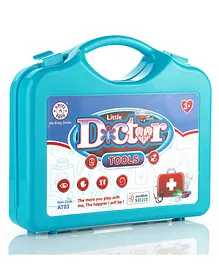 Kids Mandi Medical Dr Kit With Kids Stethoscope Included With Foldable Briefcase - Blue