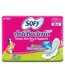 Sofy Antibacteria Mega Saver Pack Sanitary Pads Super Extra Large Plus - 30 Pieces