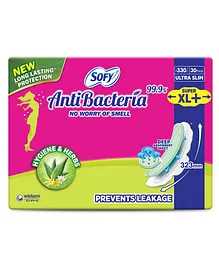 Sofy Antibacteria Mega Saver Pack Sanitary Pads Super Extra Large Plus - 30 Pieces