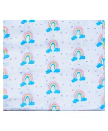 Thread Fairy Organic Muslin Baby Blanket Swaddle Set - Vibrant Rainbow Multicolor