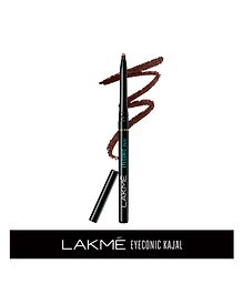 Lakme Eyeconic Kajal,  Matte Kajal Pencil that lasts 24 Hrs, Classic Brown, 0.35g 