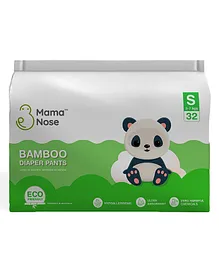 Mama Nose Eco Friendly Bamboo Diaper Pants Set of S 32 Pieces - White