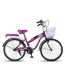 Vaux Angel 24T Single Speed Bicycle 24 Inches - Purple Black