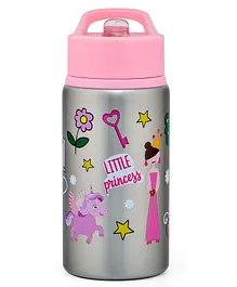 ONS Kids Stainless Steel Water Bottle Princess Print Pink- 532 ml