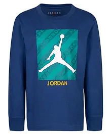 Jordan Jm Box Tape Long Sleeve Tee - Blue