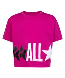 Converse Half Sleeves All Star Print Tee - Pink