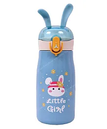 Toyshine Insulated Hot And Cold Slim Bunny Water Bottle Blue - 300 ml