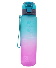 Spanker BPA Free Leak-Proof Sports Water Bottle Green Pink-1000 ml