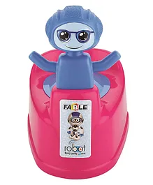 Korbox Robot Style Toilet Trainer Baby Potty Seat With Removable Tray & Closing Lid - Pink